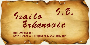 Isailo Brkanović vizit kartica